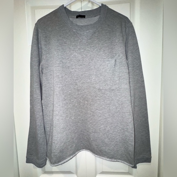 ATM Gray Long Sleeve Sweatshirt with pocket. GUC NO SIZE OR FABRIC TAG! - Picture 1 of 12